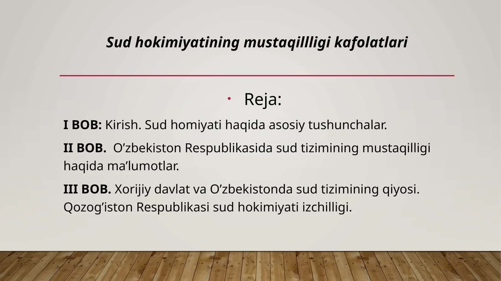 Sud hokimiyatining mustaqillligi kafolatlari 1