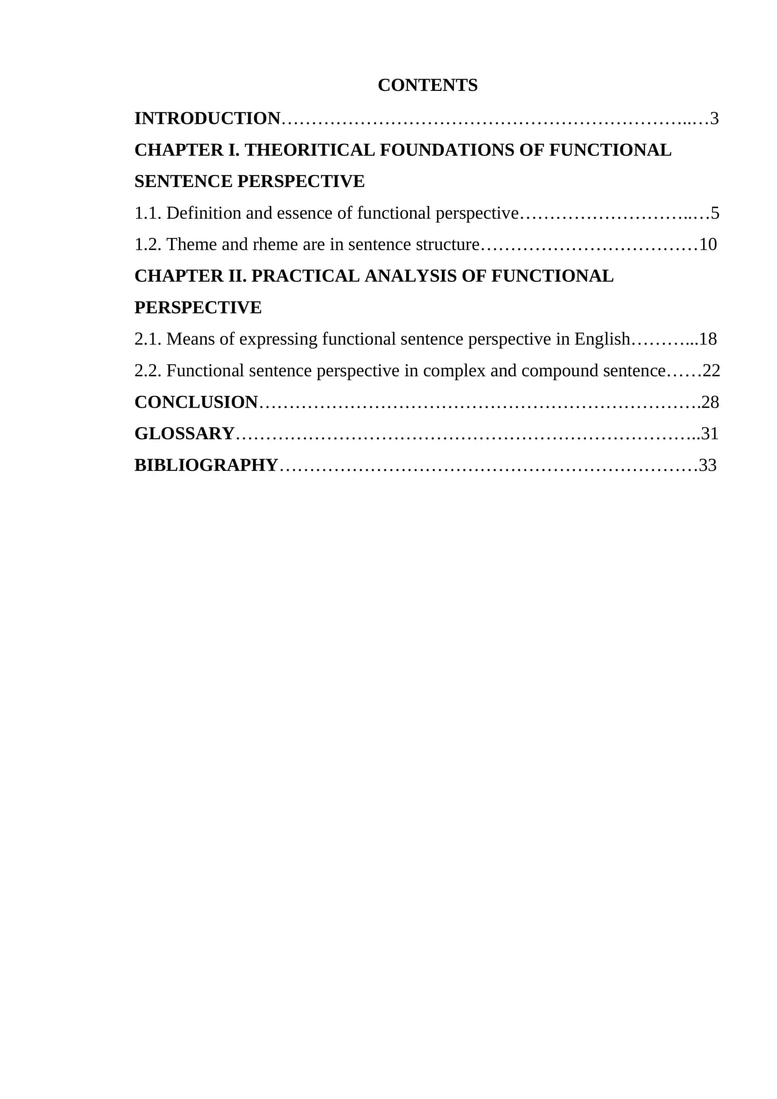 Functional sentence perspective 1