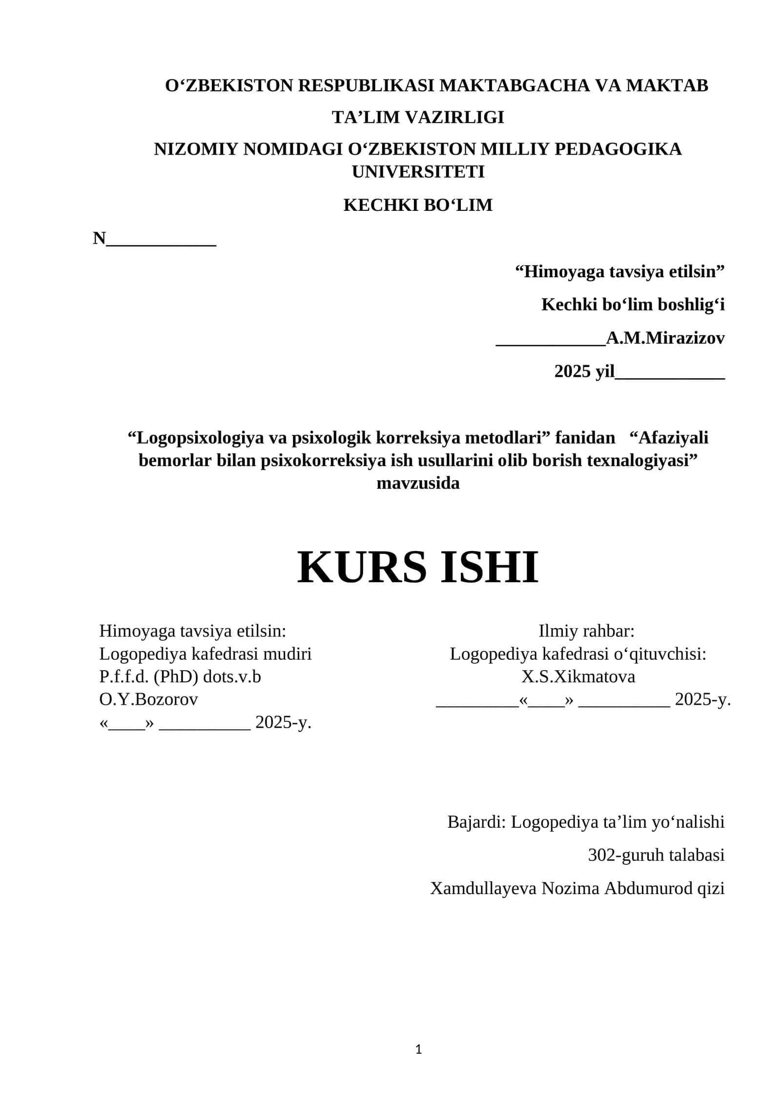 Afaziyali bemorlar bilan psixokorreksiya ish usullarini olib borish texnalogiyasi 1