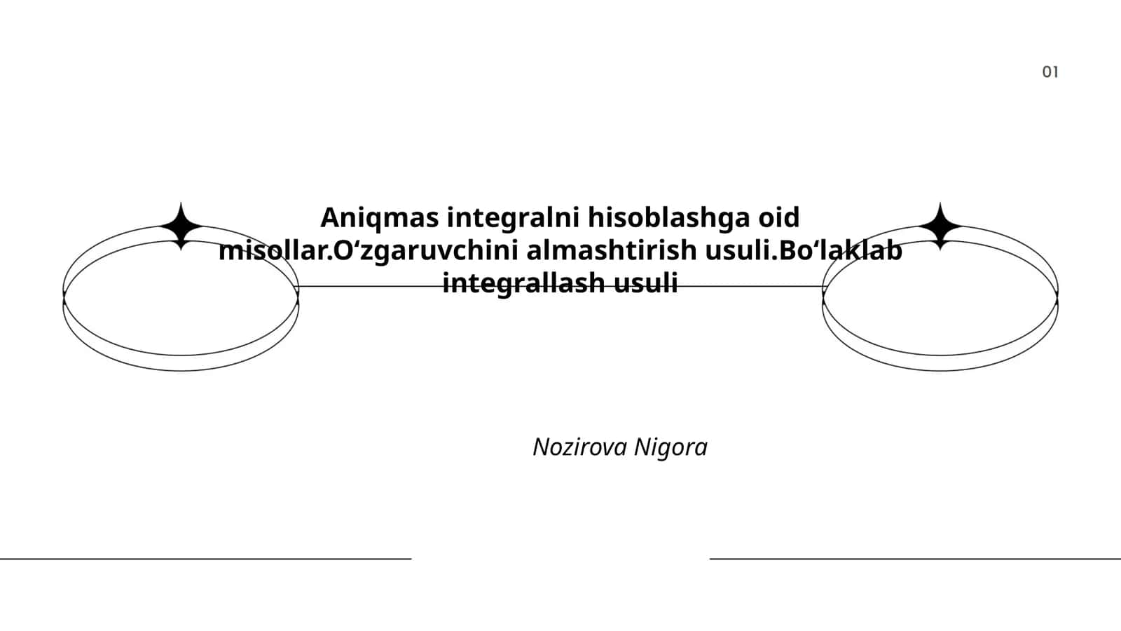 Aniqmas integralni hisoblashga oid misollar 1