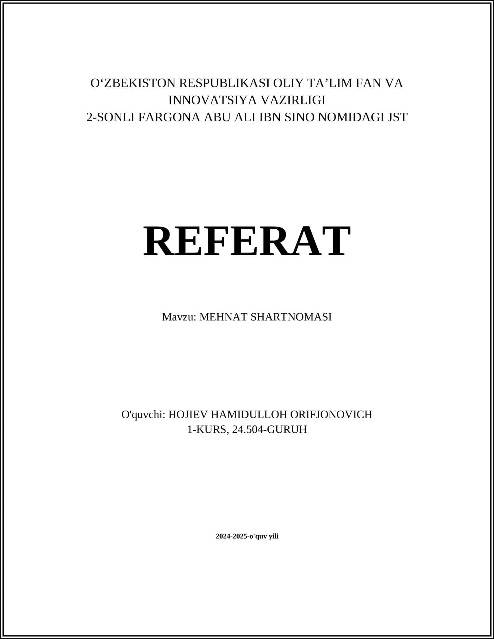 MEHNAT SHARTNOMASI 1