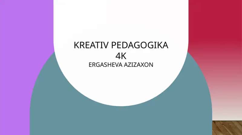 Kommunikatsiya va Kollaboratsiya Kreativ Pedagogika 1