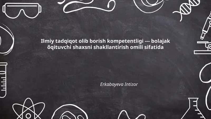Ilmiy tadqiqot olib borish kompetentligi 1