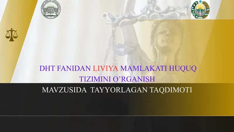 LIVIYA MAMLAKATI HUQUQ TIZIMINI O’RGANISH 1