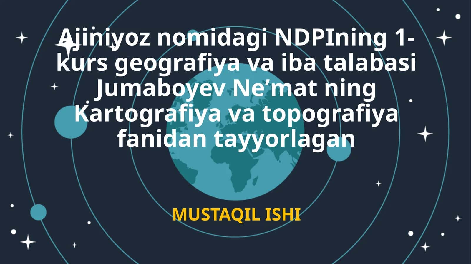 O’rtaasrlarda O’rta Osiyoda Kartografiya 1