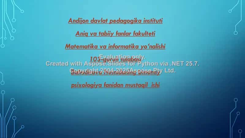 Kichik maktab yoshida psixik rivojlanish xususiyatlari 1