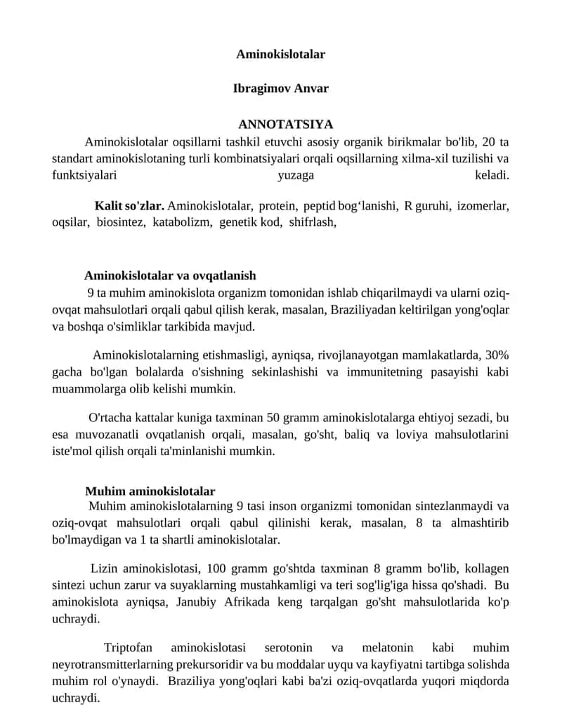 Aminokislotalar 1