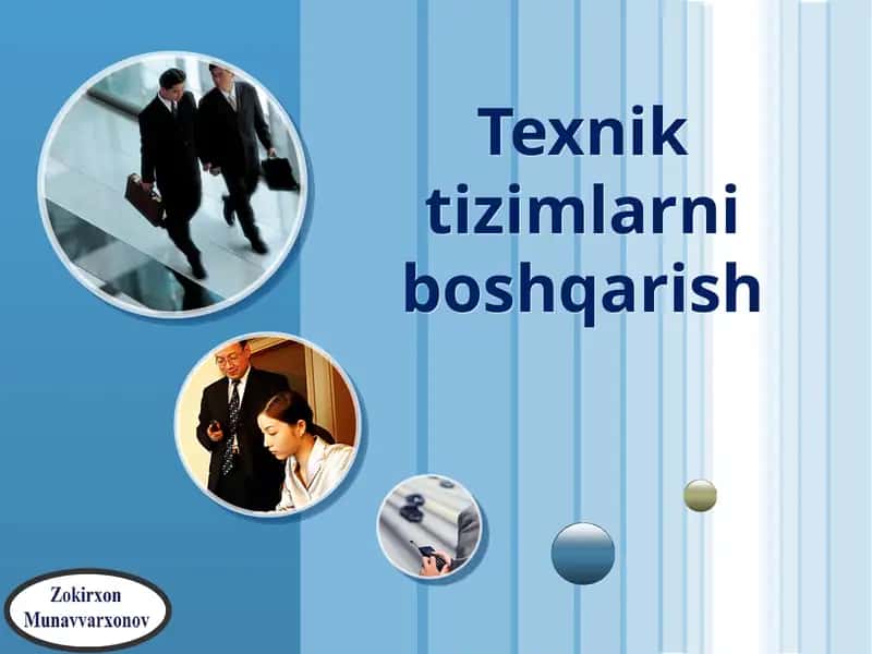 Texnik tizimlarni boshqarish 1