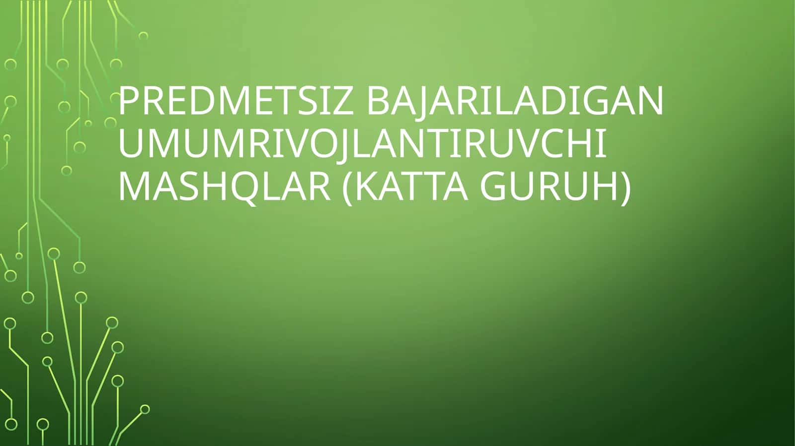 Umumiy rivojlantiruvchi mashqlar (katta guruh) 1
