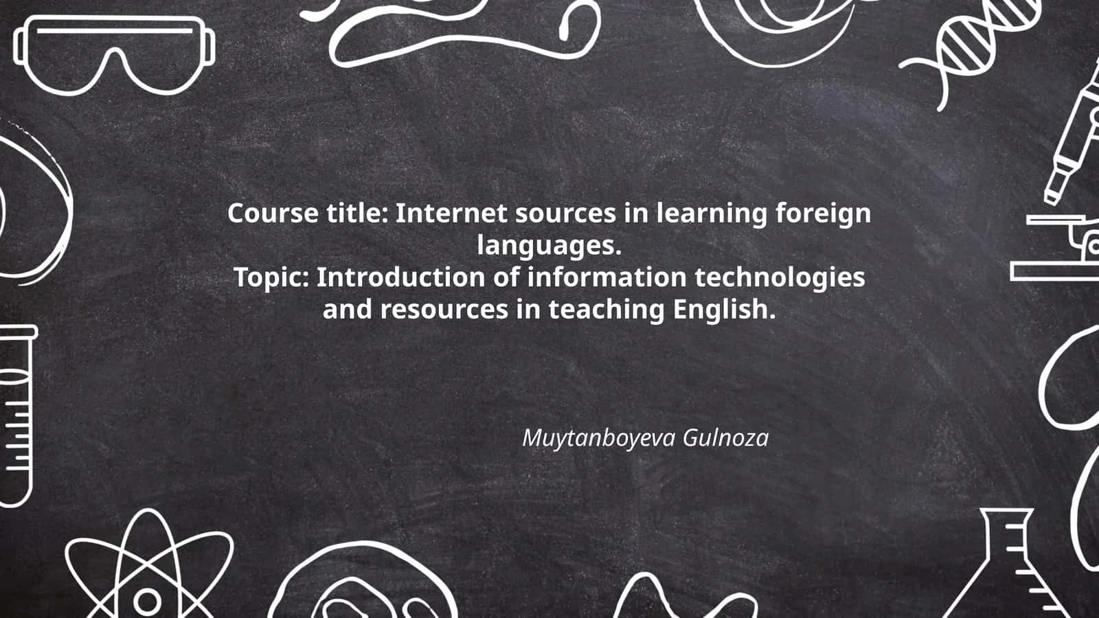 Internet sources in learning foreign languages 1