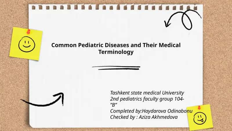 Common Pediatric Diseases and Their Medical Terminology 1