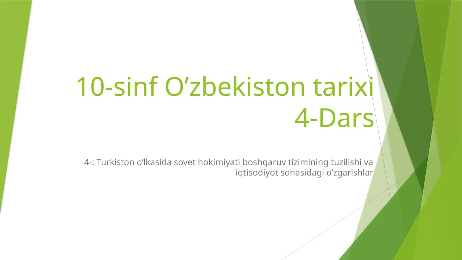 10-sinf O’zbekiston tarixi 4-Dars 1