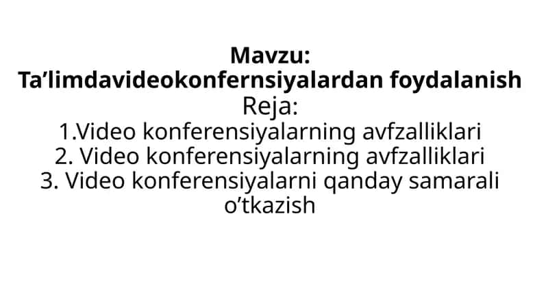 Ta'limda Video Konfirensiyalarning Imkoniyatlari 1