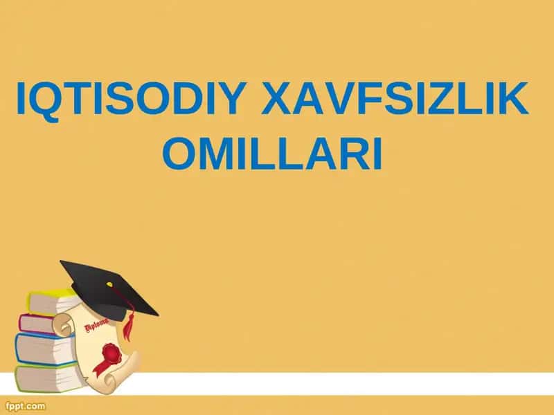IQTISODIY XAVFSIZLIK OMILLARI 1