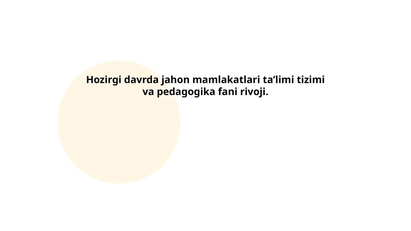 Ta'lim tizimining zamonaviy tendensiyalari 1