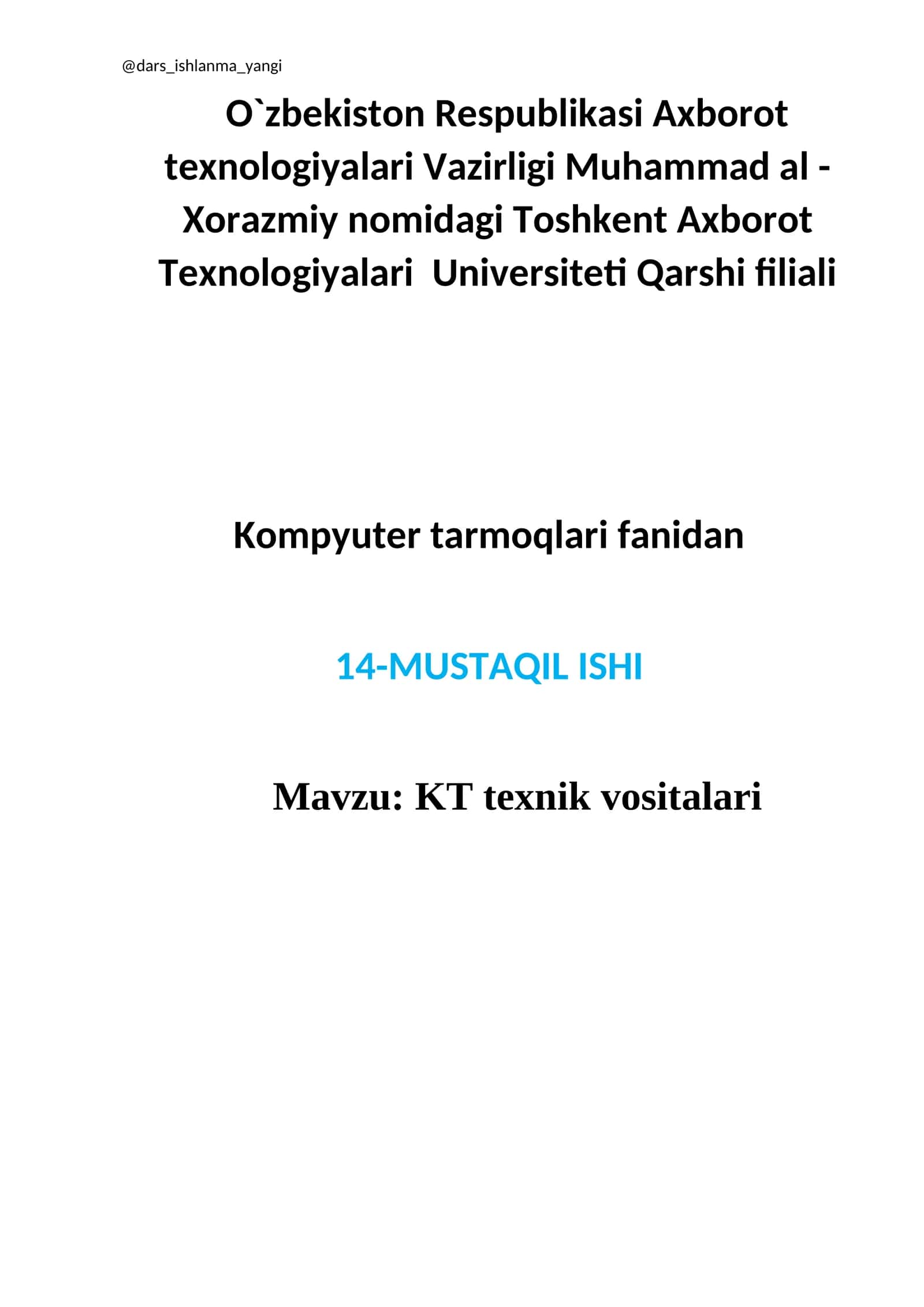 KT texnik vositalari 1