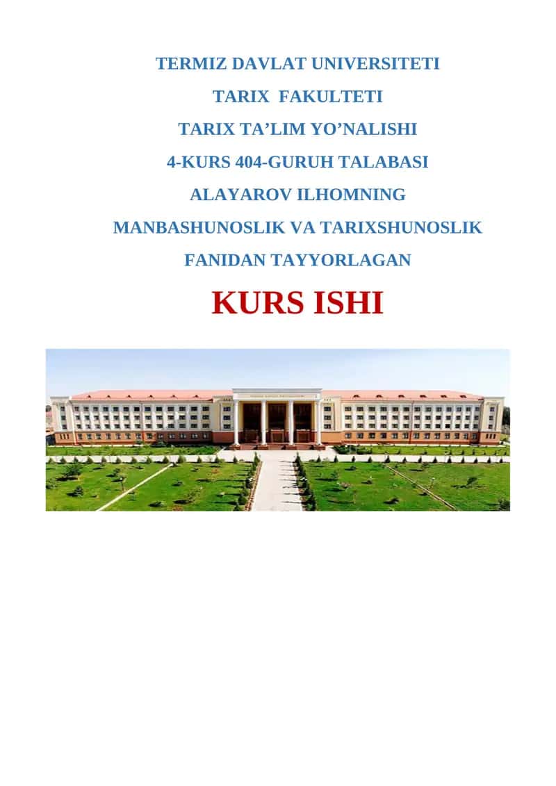 O'zbekistonning Yangi Tarixining O'rganilishi 1