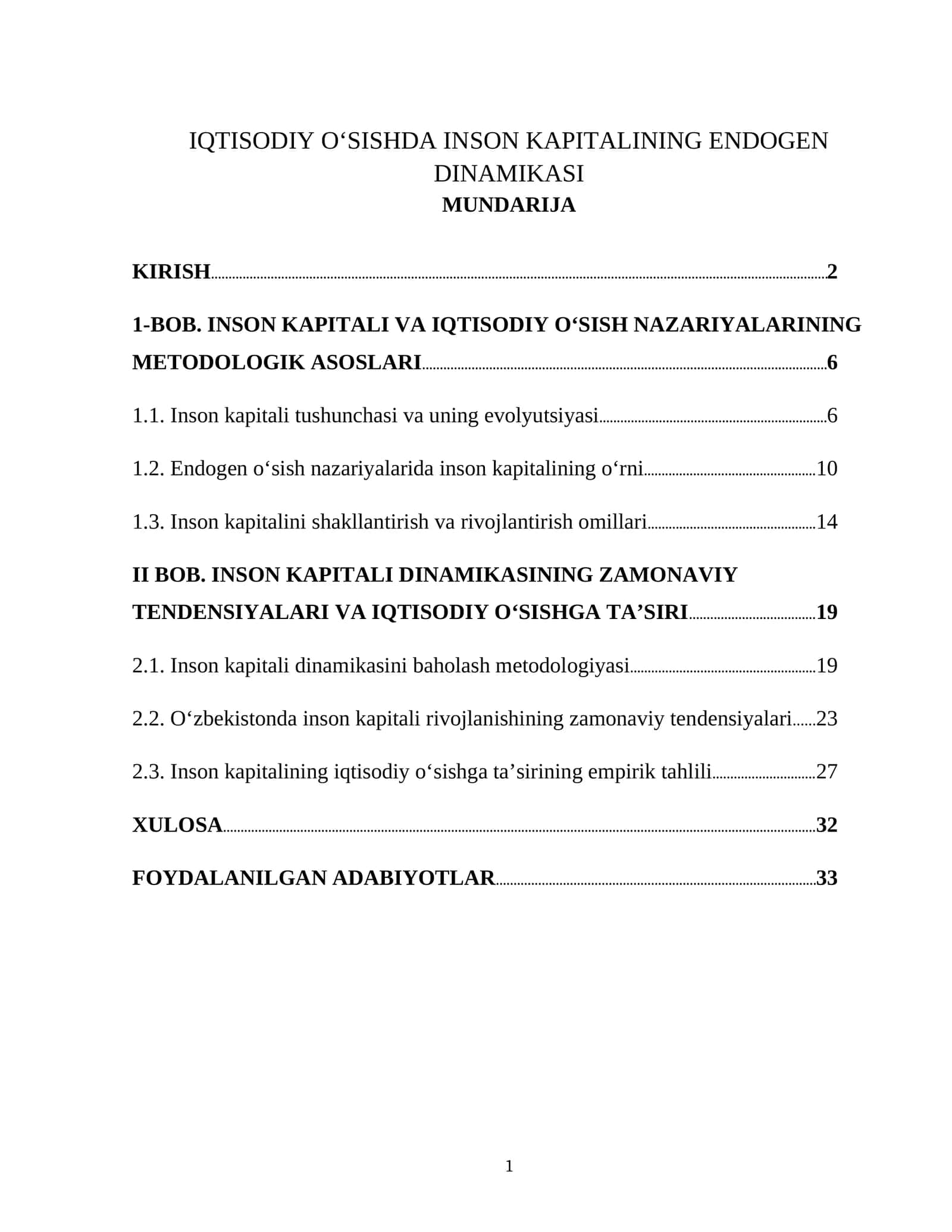 IQTISODIY O‘SISHDA INSON KAPITALINING ENDOGEN DINAMIKASI 1