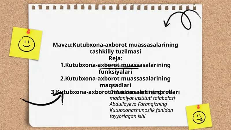 Kutubxona-axborot muassasalarining tashkiliy tuzilmasi 1