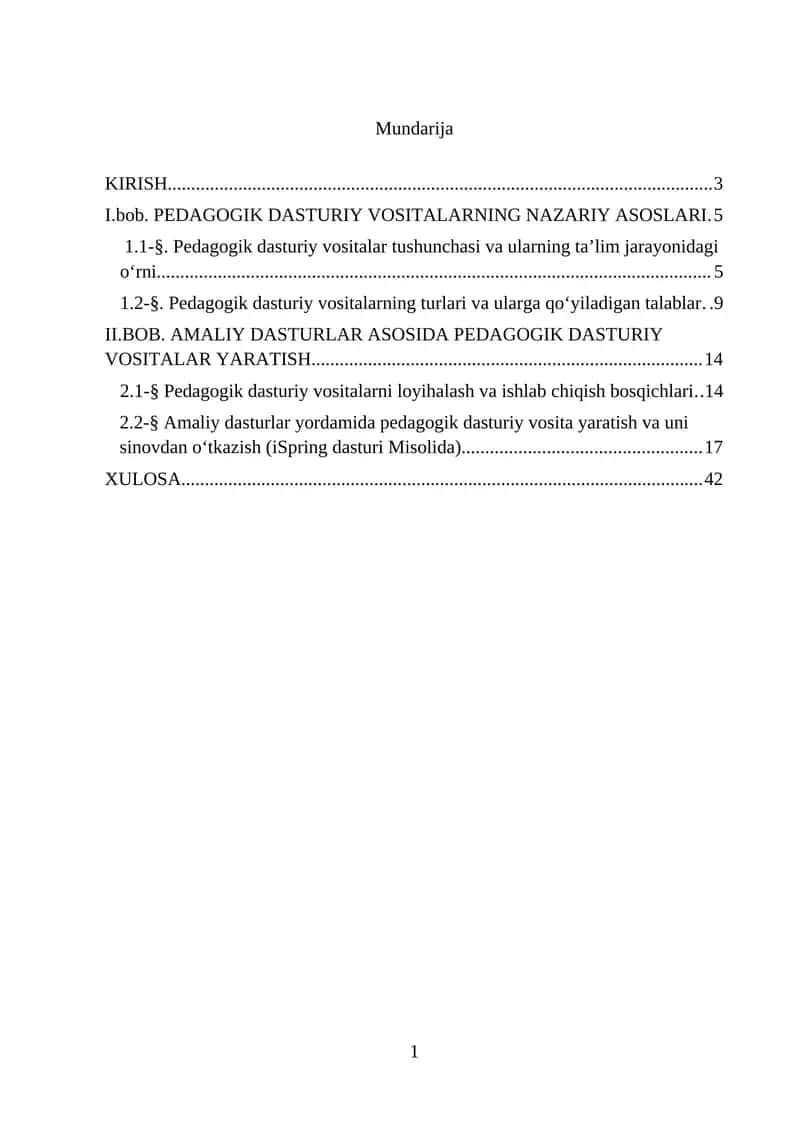 Amaliy dasturlarda pedagogik dasturiy vositalar yaratish 1