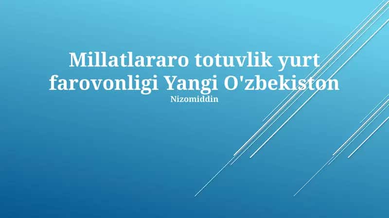 Yangi O'zbekiston 1