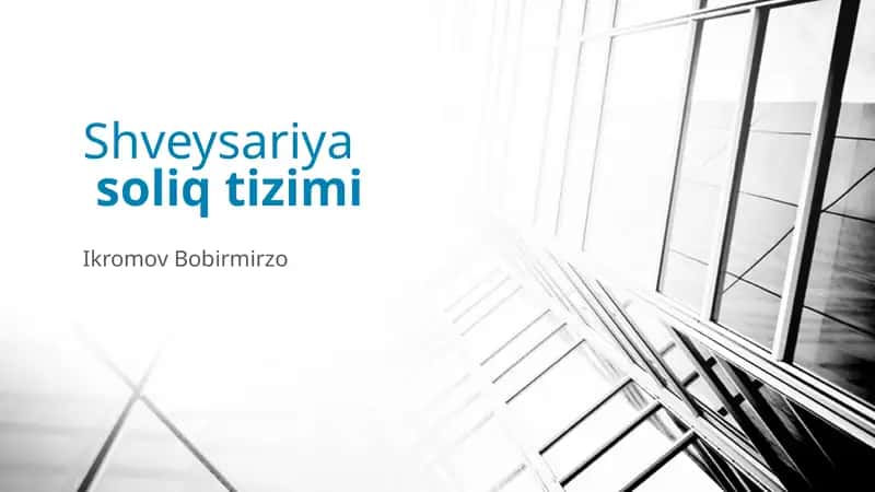 Shveysariya soliq tizimi 1