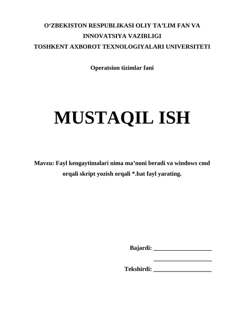 Fayl kengaytmalari 1