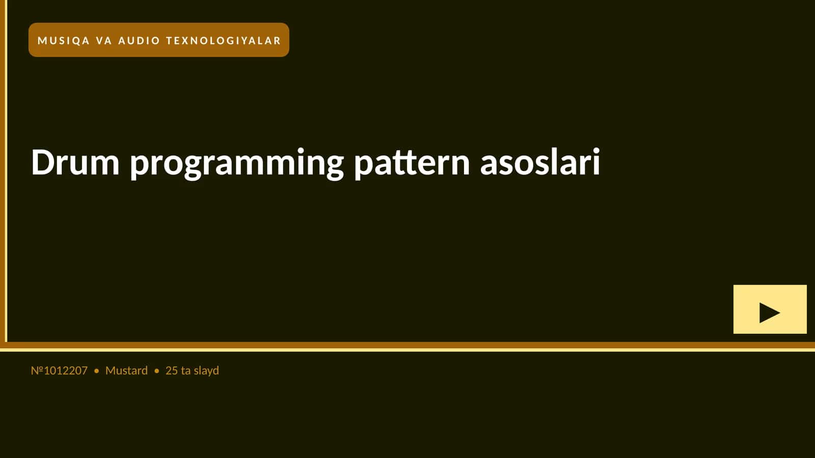 Drum programming pattern asoslari 1