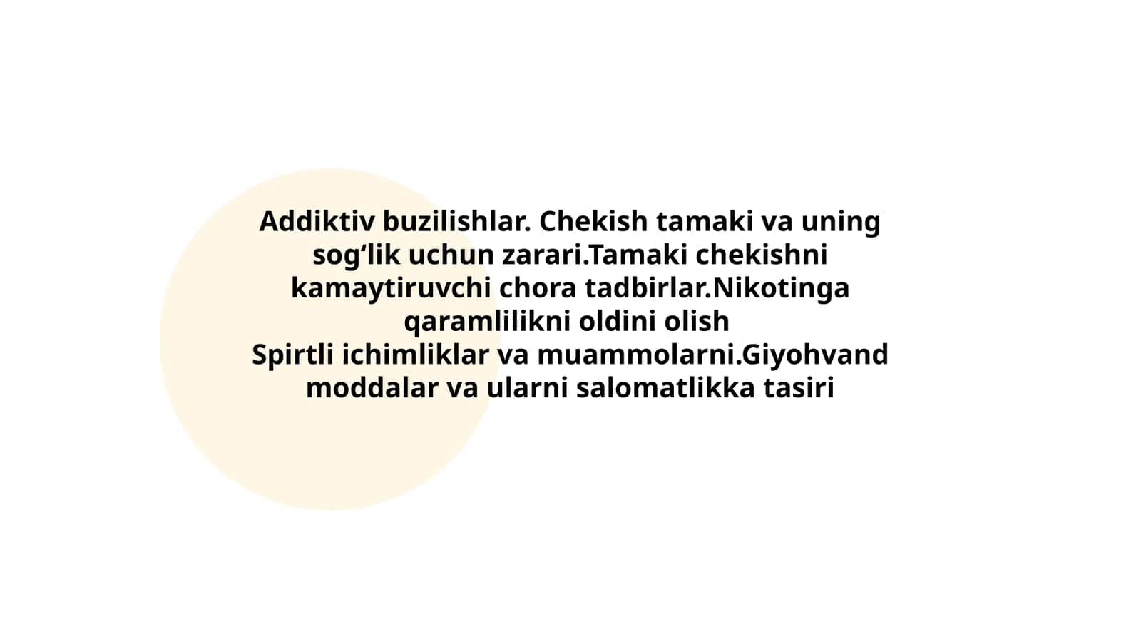 Addiktiv buzilishlar 1