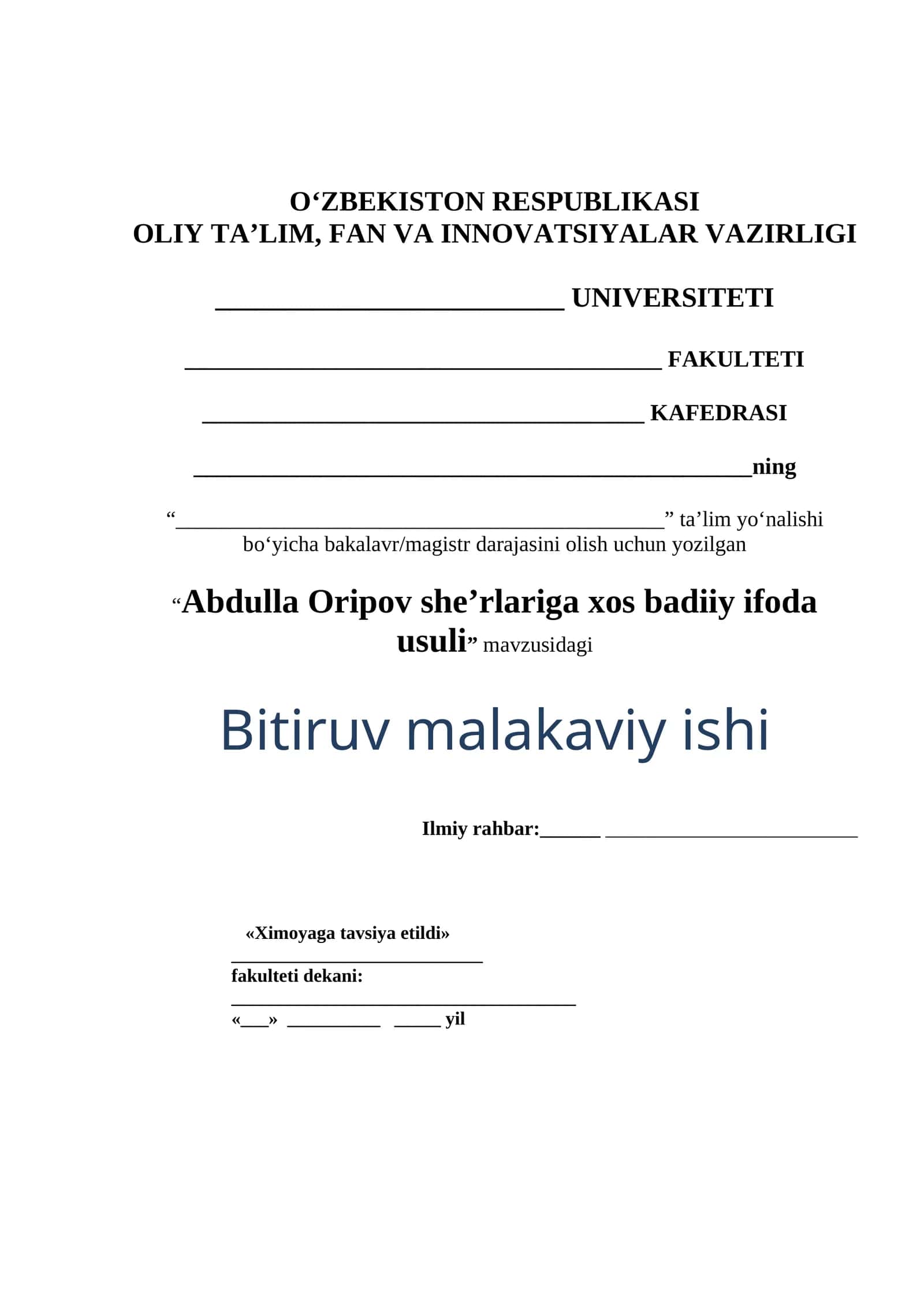 Abdulla Oripov she’rlariga xos badiiy ifoda usuli 1