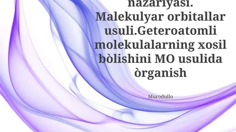Valent boĝlar nazariyasi 1