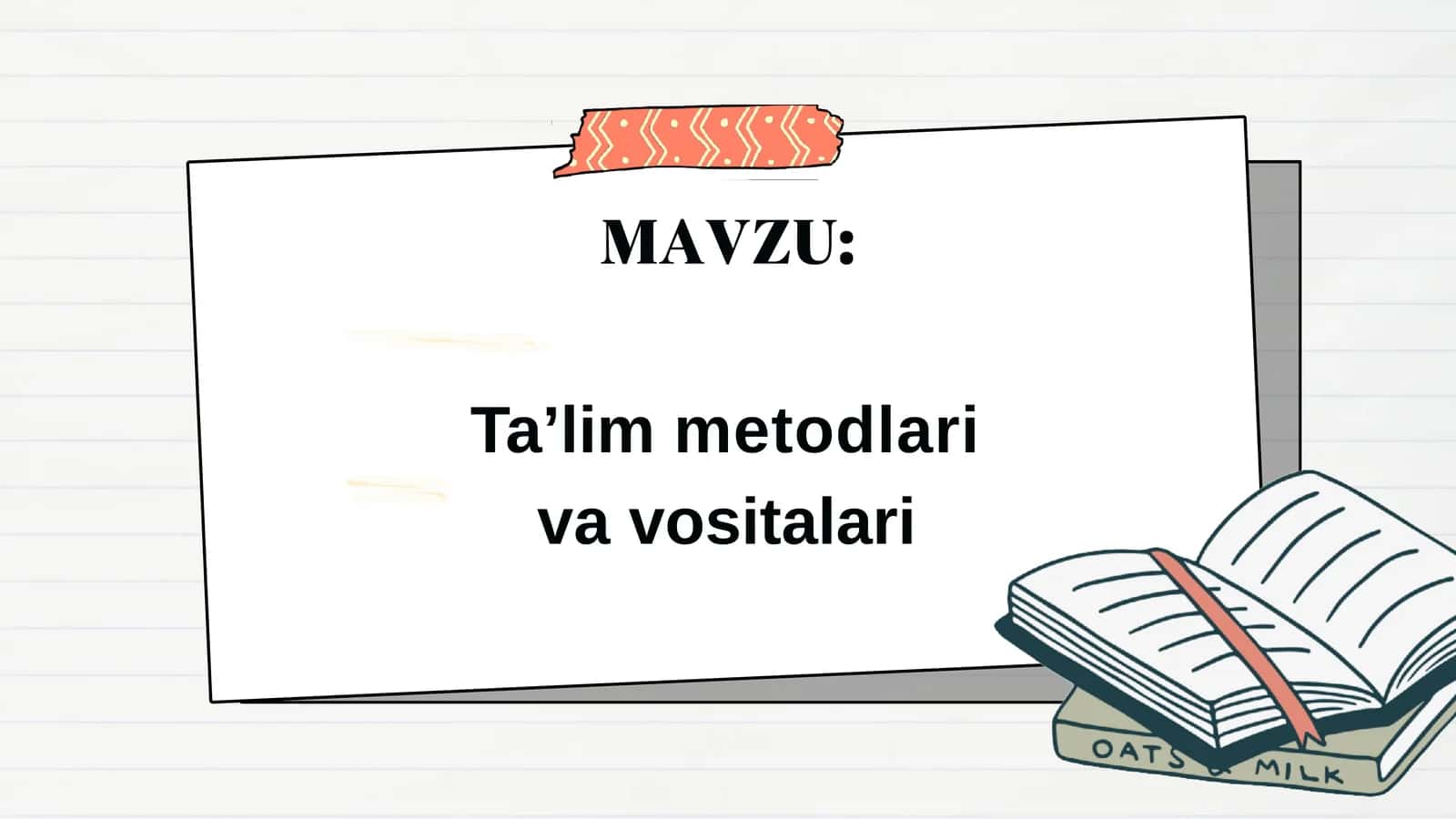 Ta’lim metodlari va vositalari 1