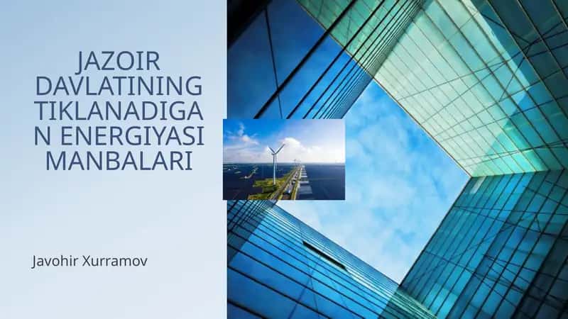 JAZOIR DAVLATINING TIKLANADIGAN ENERGIYASI MANBALARI 1