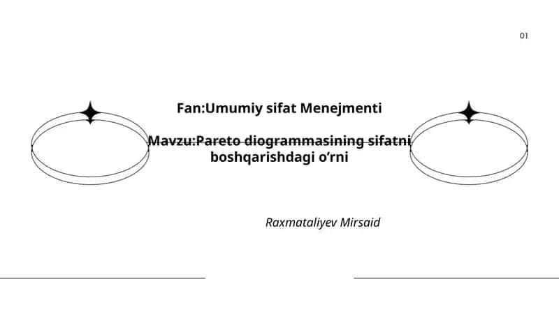 Pareto diogrammasining sifatni boshqarishdagi o’rni 1