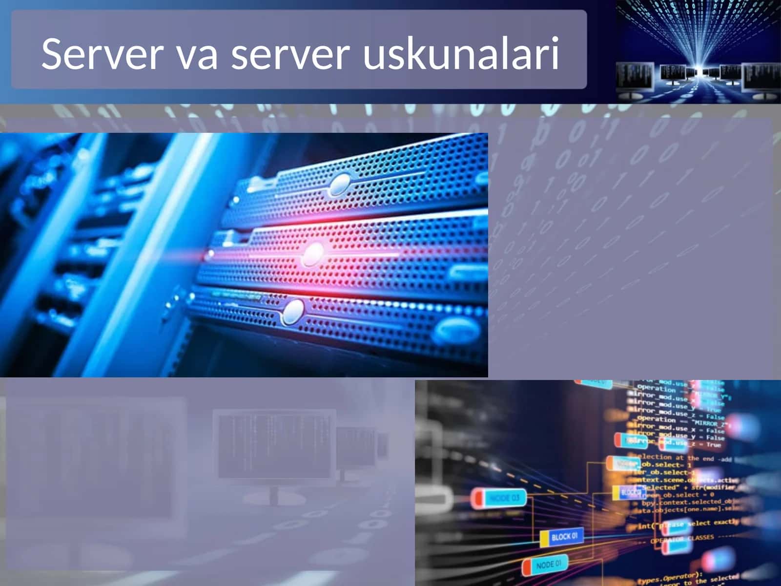 Server va server ustkunlari 1