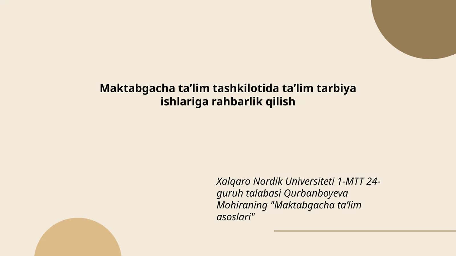 Maktabgacha taʼlim asoslari 1