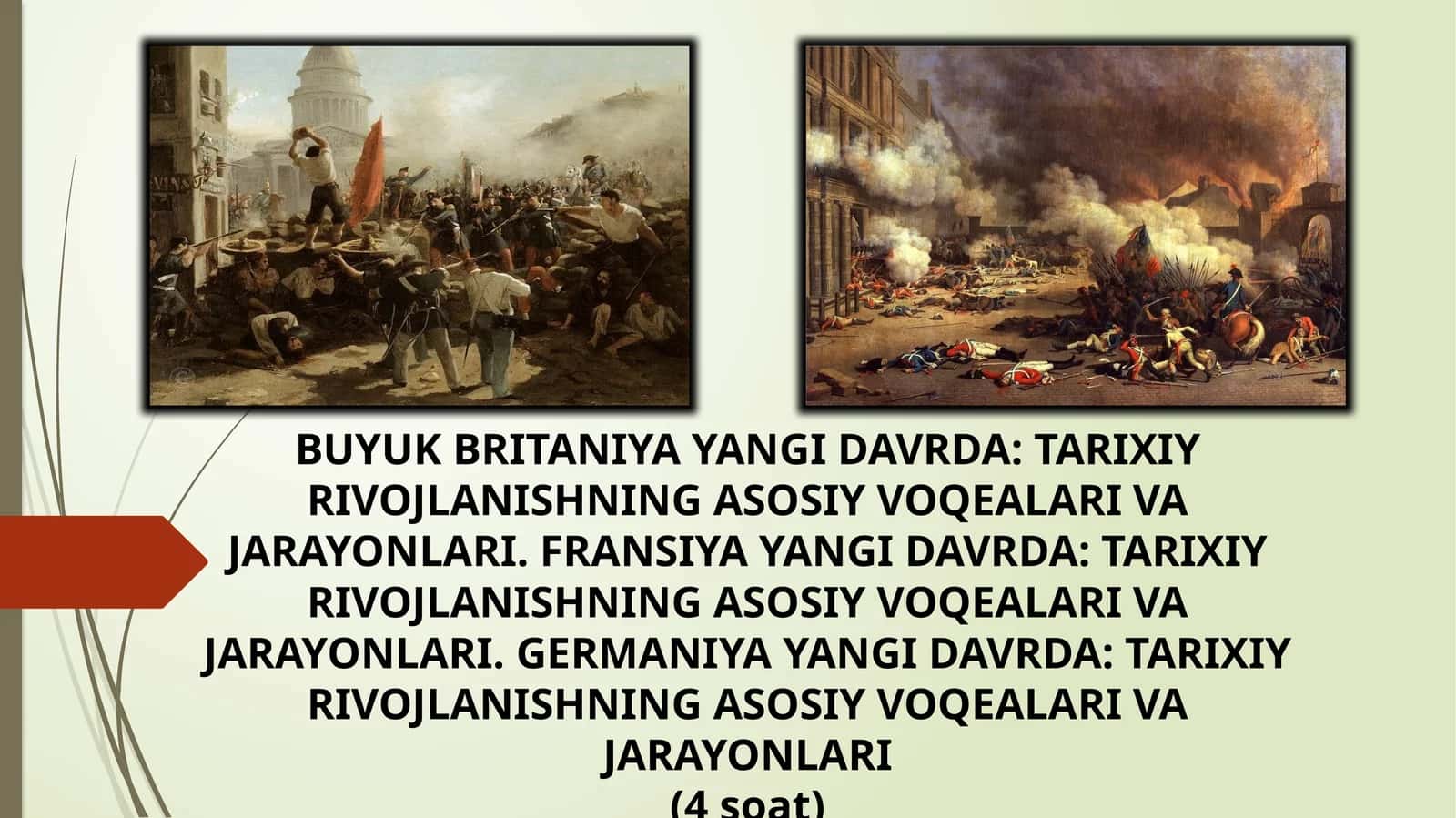 BUYUK BRITANIYA YANGI DAVRDA: TARIXIY RIVOJLANISHNING ASOSIY VOQEALARI VA JARAYONLARI. FRANSIYA YANGI DAVRDA: TARIXIY RIVOJLANISHNING ASOSIY VOQEALARI VA JARAYONLARI. GERMANIYA YANGI DAVRDA: TARIXIY RIVOJLANISHNING ASOSIY VOQEALARI VA JARAYONLARI 1