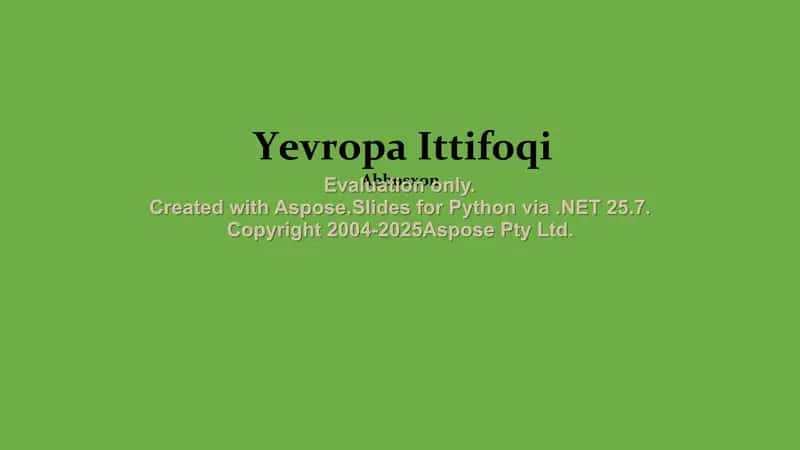 Yevropa Ittifoqi 1