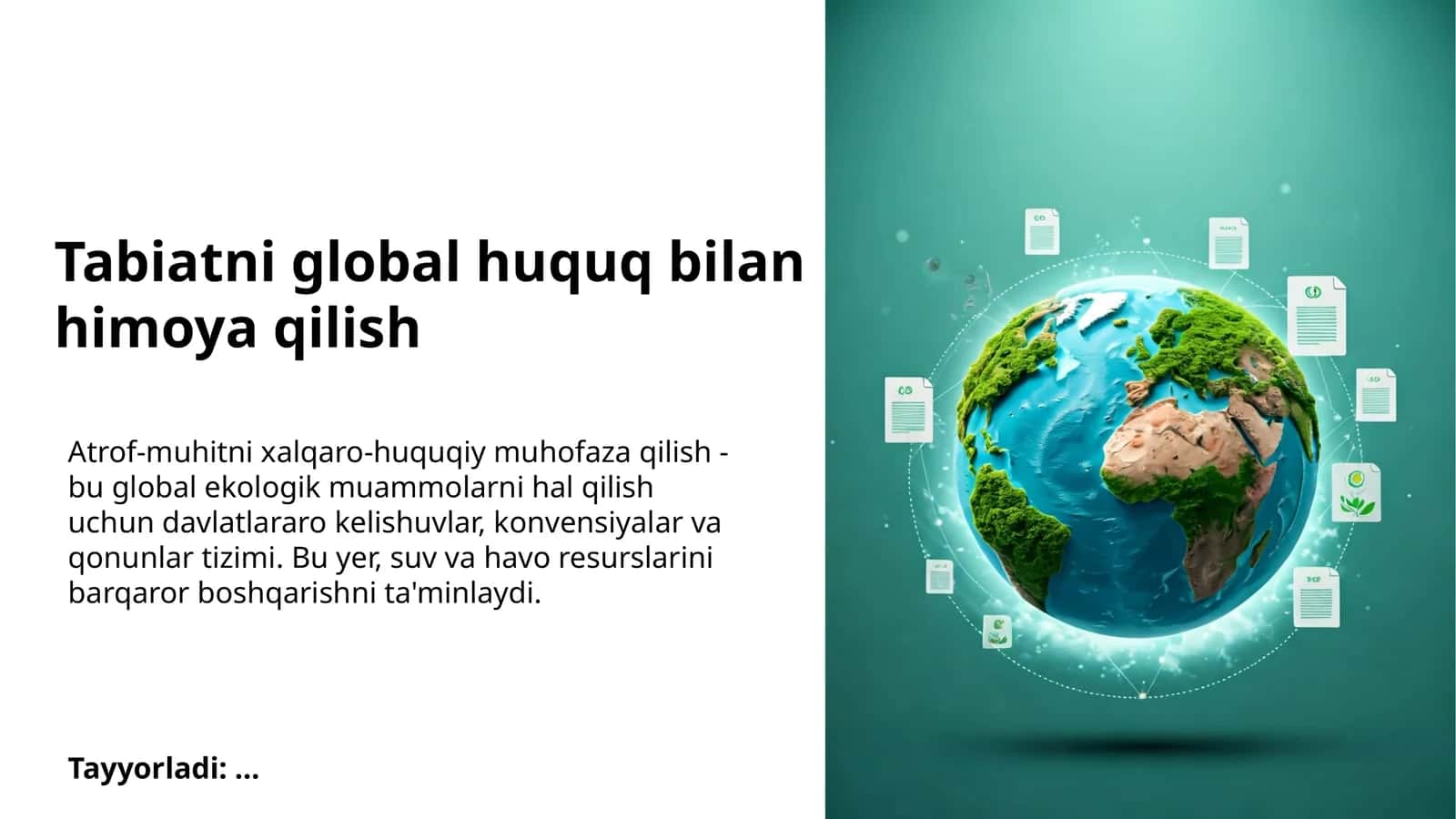 Atrof-muhitni muhofaza qilishning asosiy xalqaro konvensiyalari 1