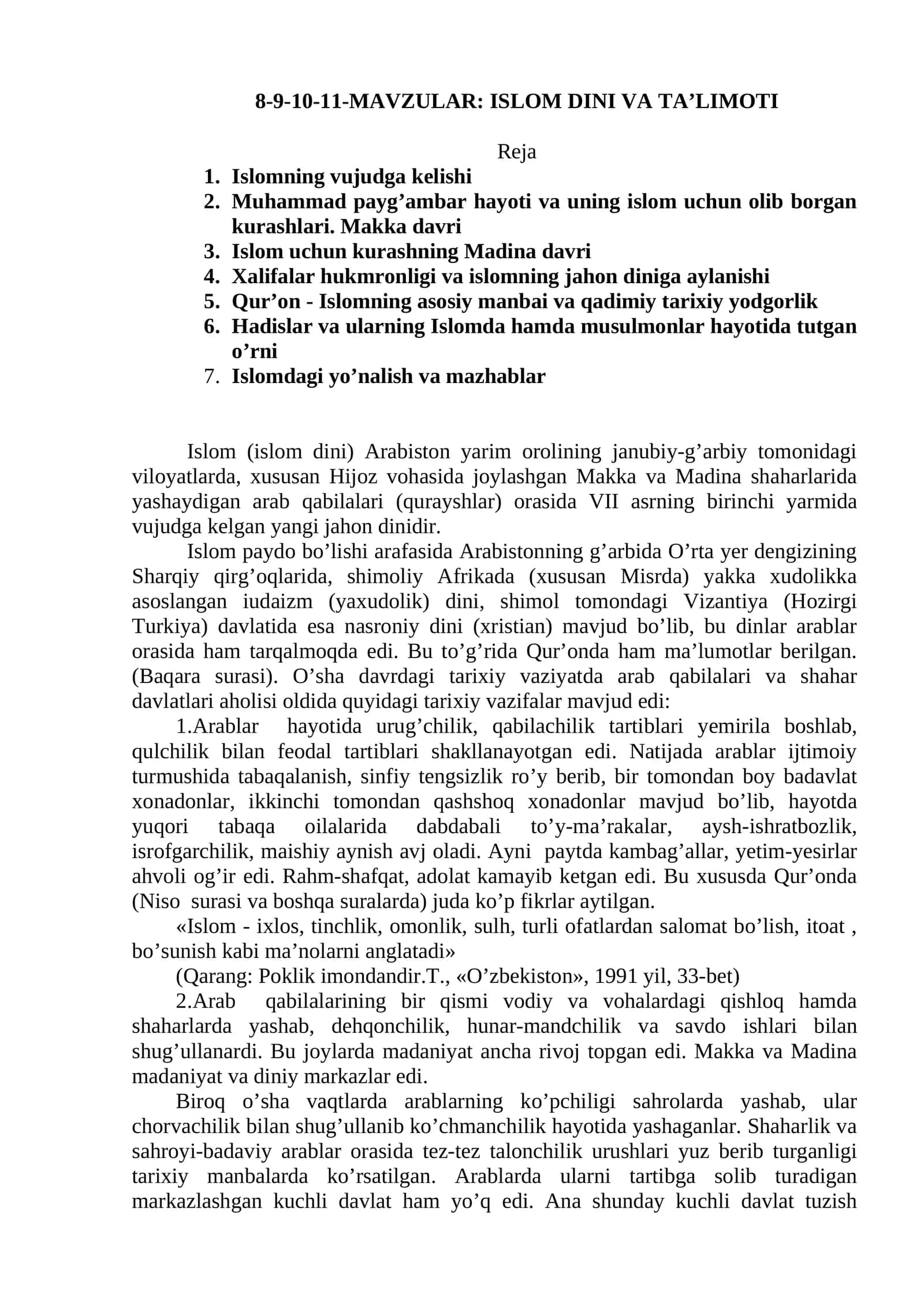 Islom dini va ta’limoti 1