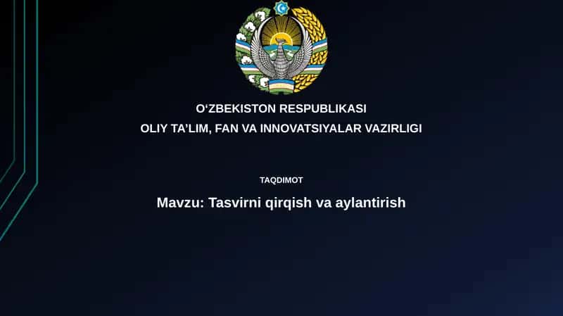 Kesish va aylantirish asoslari va usullari 1