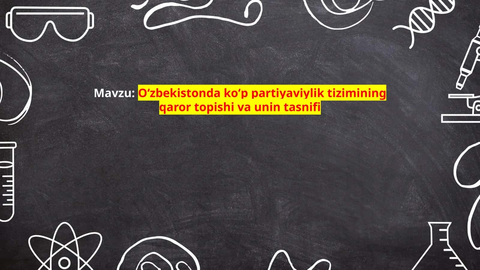 Oʻzbekistonda koʻp partiyaviylik tizimining qaror topishi va unin tasnifi 1