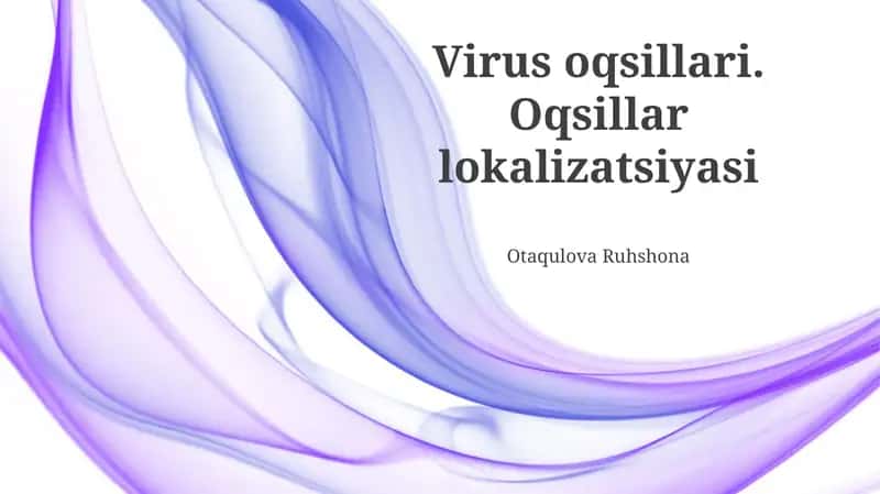 Virus oqsillari. Oqsillar lokalizatsiyasi 1