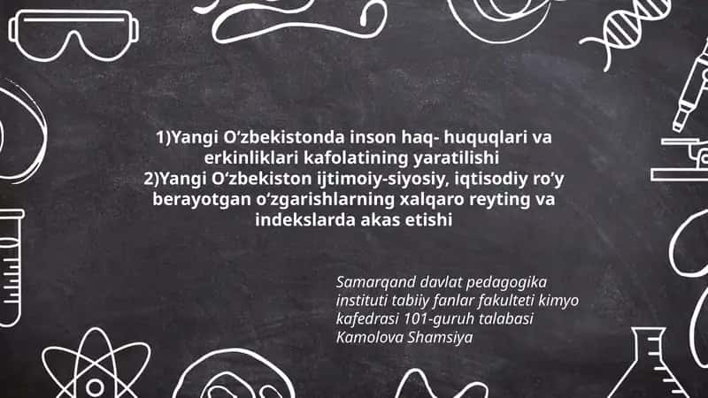 Yangi Oʻzbekistonda inson haq- huquqlari va erkinliklari kafolatining yaratilishi 1