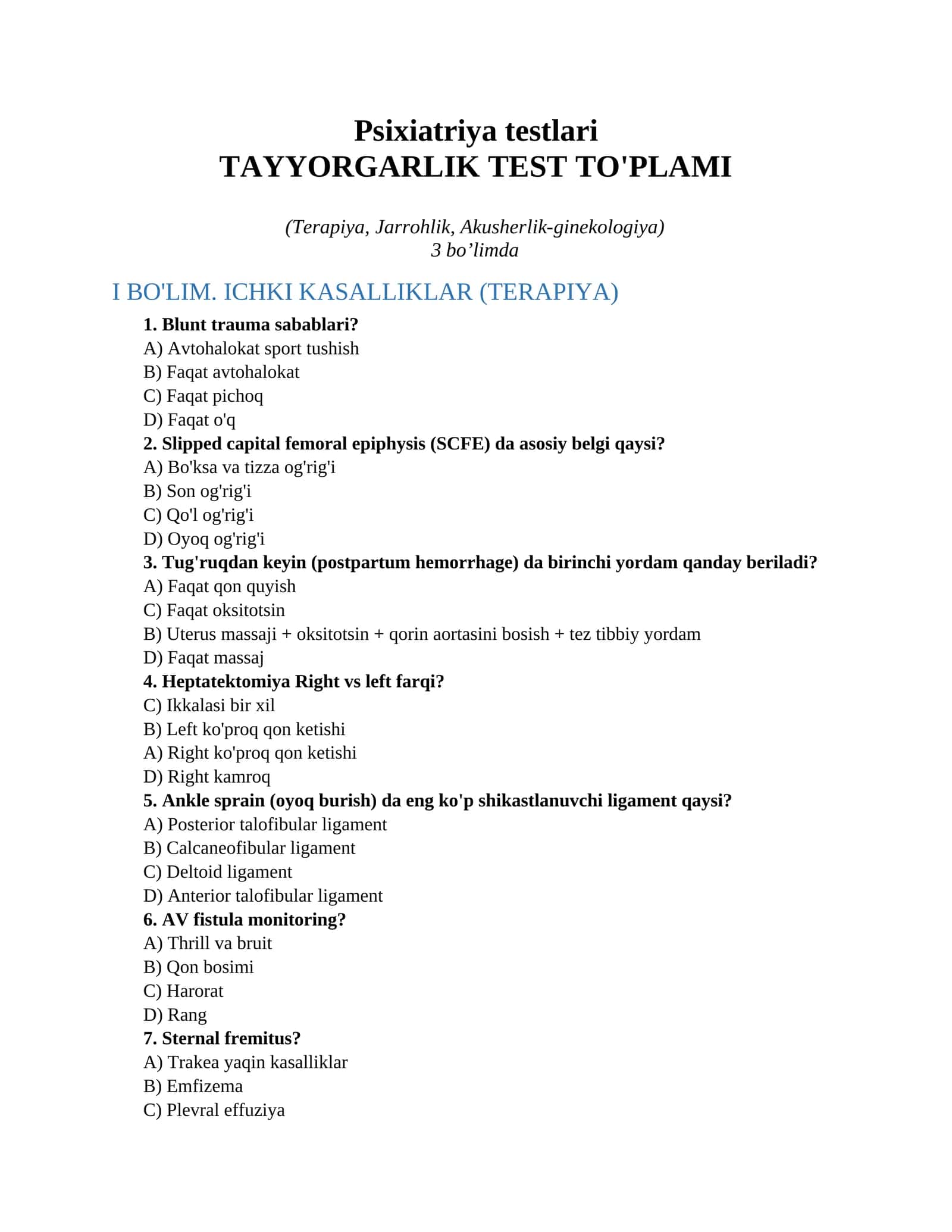 Psixiatriya testlari 1