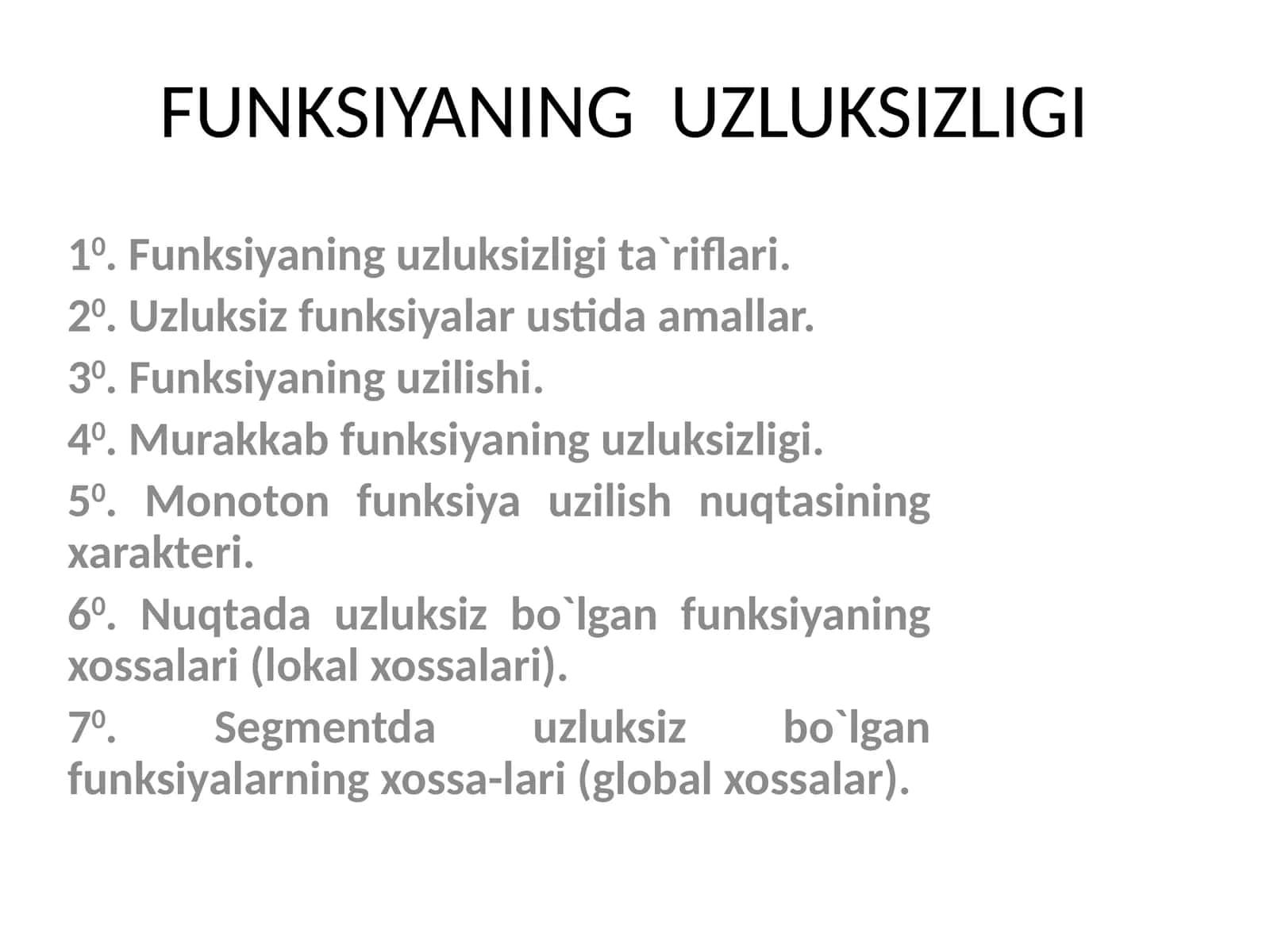 FUNKSIYANING UZLUKSIZLIGI 1