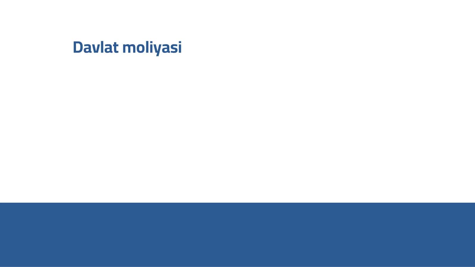 Davlat moliyasi 1