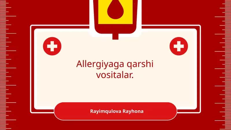 Allergiyaga qarshi vositalar 1