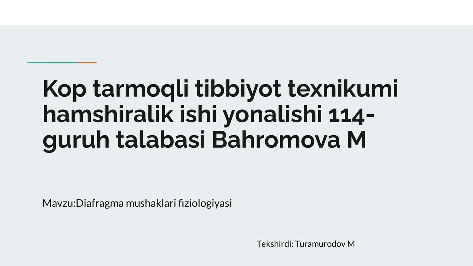 Diafragma mushaklari fiziologiyasi 1