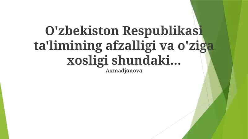 O'zbekiston ta'lim tizimi 1
